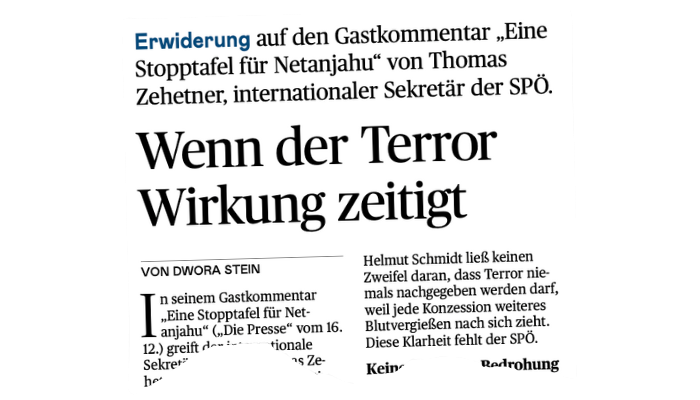 Kommentar in der Tageszeitung "die Presse"